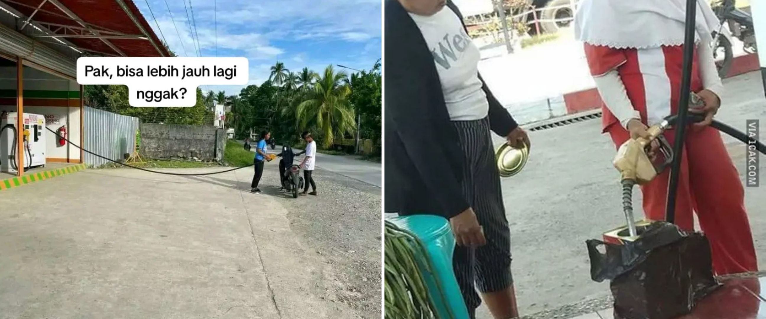 Sudahlah BBM mahal malah ketemu 11 potret kocak tingkah absurd orang pas isi bensin, nyeleneh pol