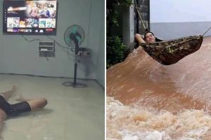 11 Potret kocak warga hadapi banjir ini bikin tepuk jidat, nyantui dulu nggak sih?