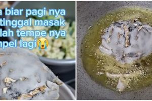 Sudah salah langkah tapi masih ngotot, momen cewek gagal masak oseng tempe ini bikin geleng kepala
