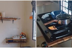 9 Potret dapur mungil tanpa kitchen set dirombak cuma pakai papan ini tampilannya jadi lebih estetik
