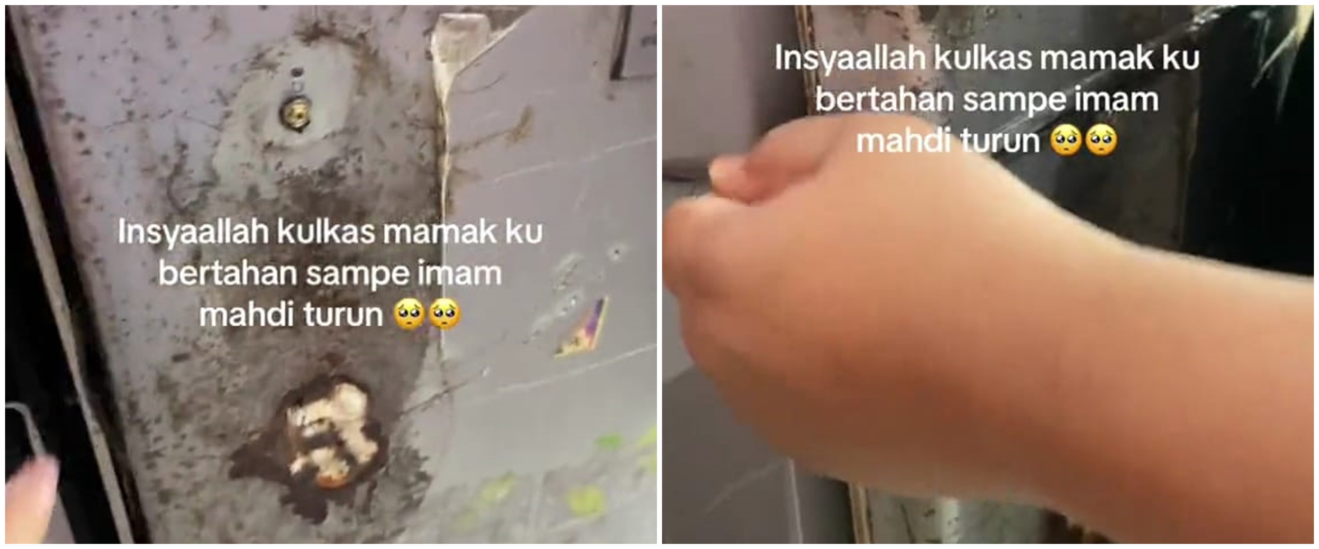 Pantang dibuang sebelum rusak, penampakan kulkas bentuknya nggak karuan ini bikin nggak habis pikir