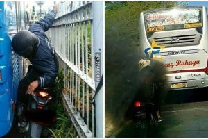 11 Potret lucu kejadian apes di jalan raya ini mau ketawa tapi kasihan