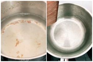 Bukan baking soda, ini cara cepat membersihkan kerak gosong di bagian dalam panci pakai 1 bahan dapur