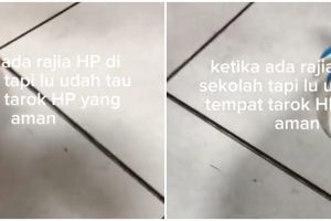 Cara murid sembunyikan HP saat ada razia ini di luar dugaan, guru auto nggak habis pikir