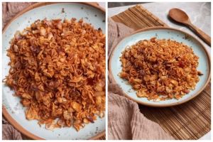 Bukan dibalut tepung, ini trik goreng bawang merah agar renyah, tak berminyak, dan antigosong