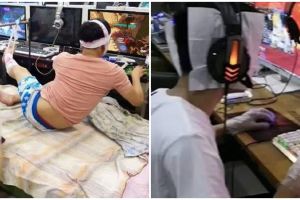 11 Potret kocak penampakan orang main game ini bikin nyengir lebar, ada-ada aja idenya