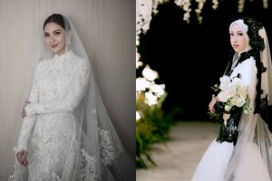 Pesona 9 seleb menikah dengan makeup soft glam, penampilan Adiba Khanza manglingi