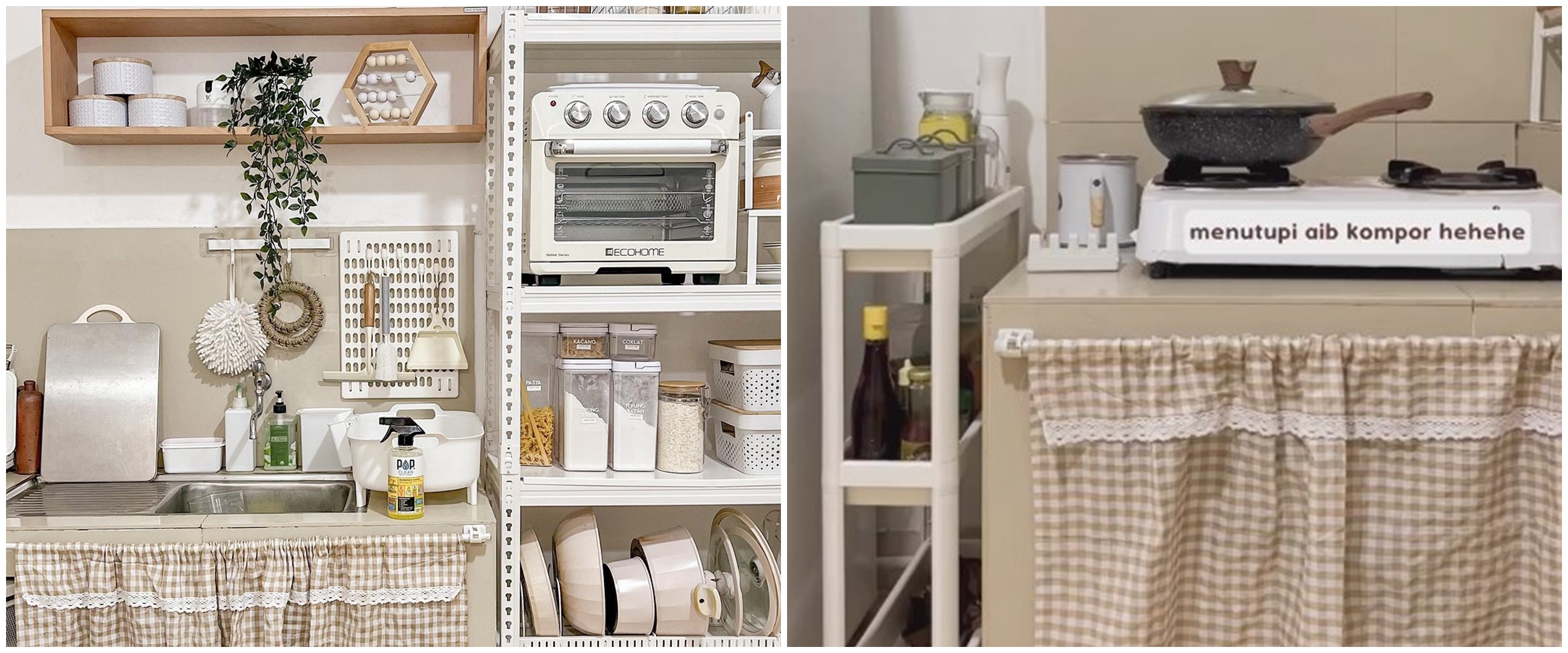 Antisumpek tanpa kitchen set, 11 potret dapur ini penataannya cocok buat tempat masak penuh barang