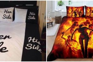 11 Potret kocak desain seprai buat suami-istri ini bikin gigit jari