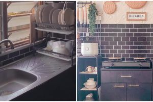 Mewah tanpa kitchen set, 9 potret dapur mungil ini perpaduan warna hitamnya bikin estetik dan elegan