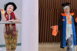Beda gaya 8 pedangdut saat wisuda, penampilan Yeni Inka pakai kebaya dan jarik memesona