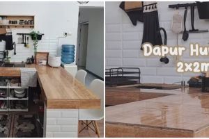 Mewah tanpa kitchen set, 10 potret dapur minimalis makin estetik pakai mini bar ini bikin mupeng