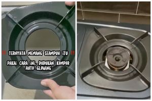 Tanpa sitrun, ini cara ampuh hilangkan kerak di tungku kompor agar mengilap lagi pakai 3 bahan dapur
