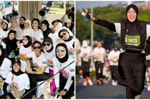 11 Potret Natasha Rizki berpenampilan syari saat ikut lari marathon bareng Irish Bella, panen pujian
