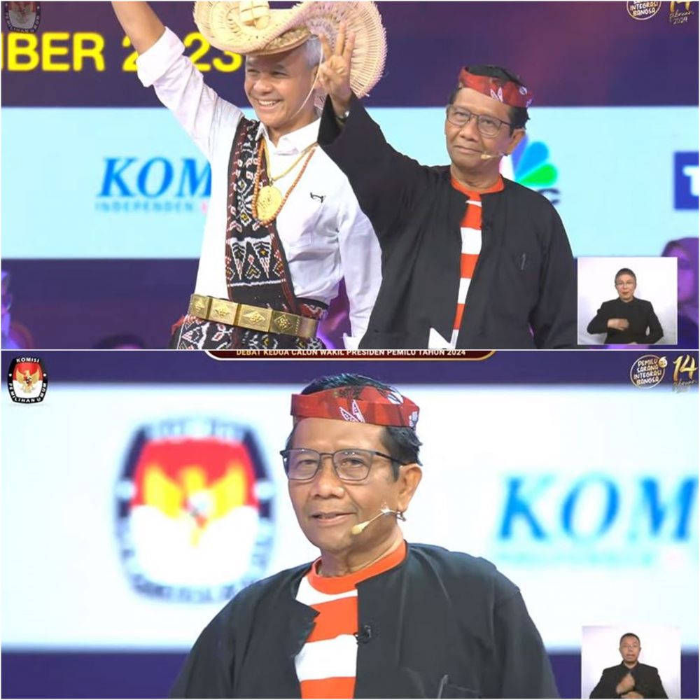 Mahfud MD berbaju Madura, saling sindir Muhaimin & Gibran paling disorot netizen saat debat cawapres