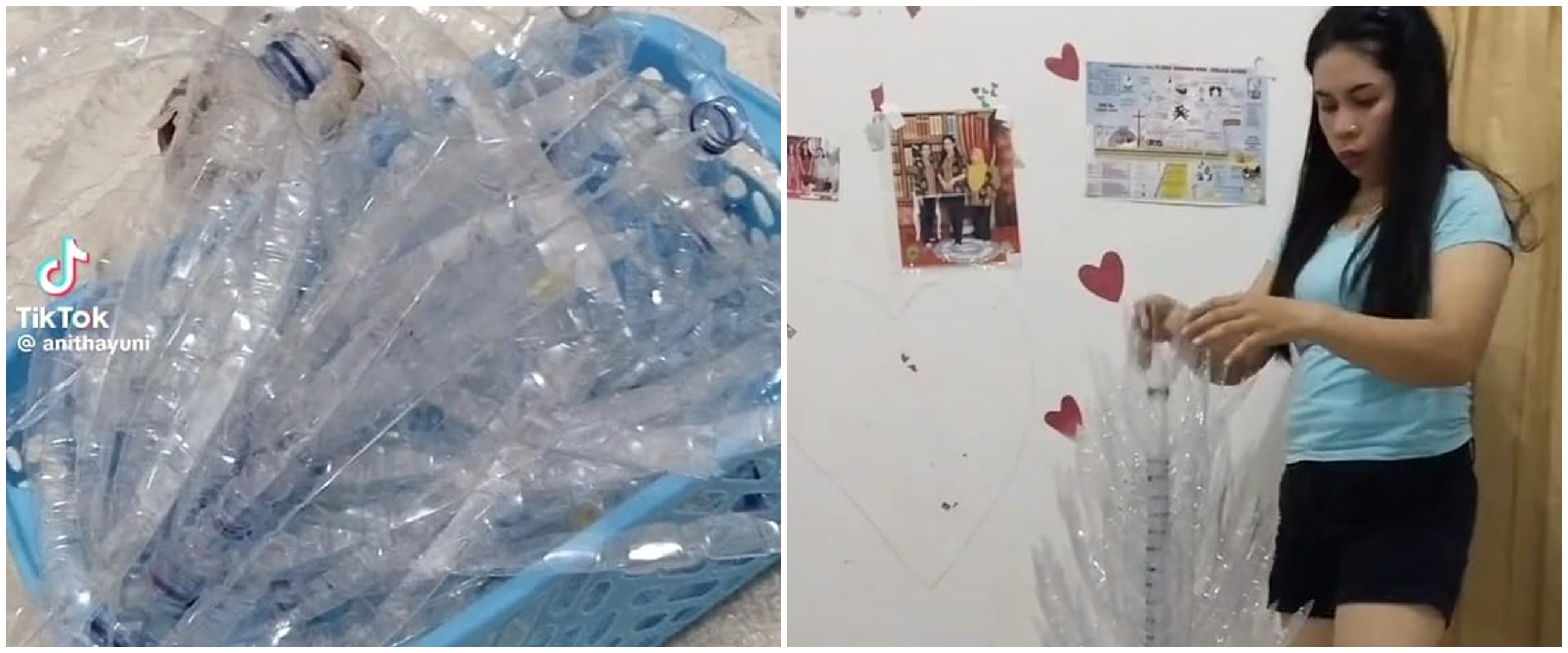 Mewah nggak mesti mahal, trik bikin pohon Natal dari botol plastik bekas ala cewek ini estetik pol