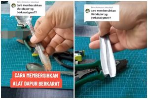 Tanpa direndam cuka dan baking soda, ini cara hilangkan karat pada sendok pakai 2 bahan sederhana