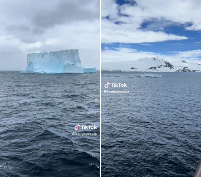 Jelajahi antartika, pria ini bagikan momen langka gunung es terbesar bergerak selama 30 tahun terjebak