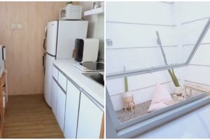 9 Potret dapur seluas gang senggol ini penataan meja makan dan kompornya jadi sorotan, estetik pol