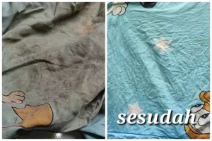 Tak perlu disikat, ini cara mencuci sarung bantal dekil jadi bersih & wangi cuma tambah 1 bahan dapur