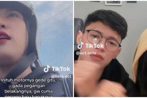 Wanita adu mulut dengan bapak-bapak gegara asik pacaran di atas motor, padahal kakak beradik