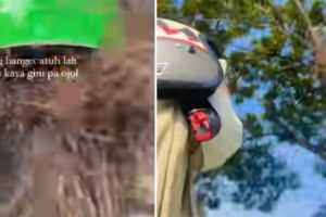 Momen kocak penumpang dapat driver ojek online gondrong, jaga jarak selama perjalanan