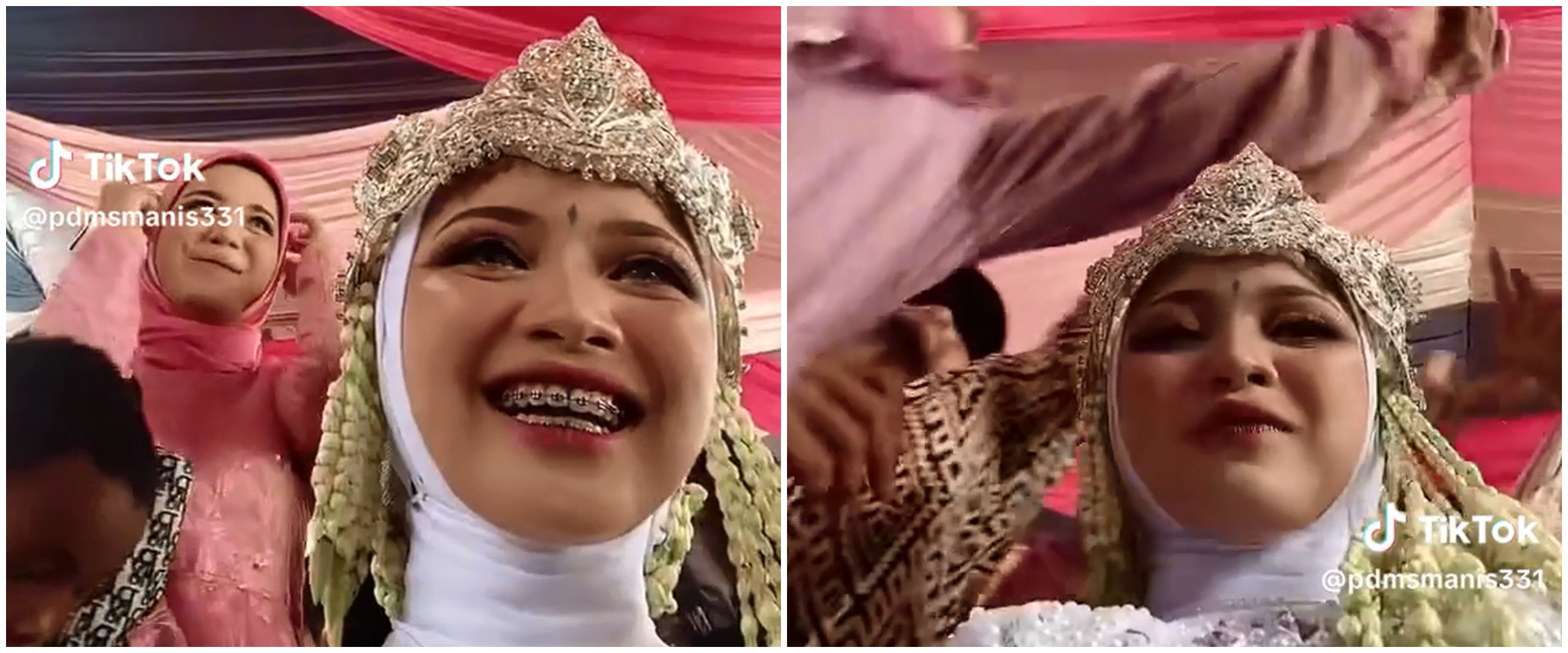 Detik detik siger merosot pas acara mulung koin di pesta pernikahan Sunda, pengantin auto nahan nangis