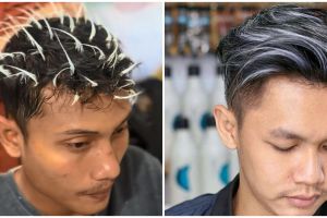 Niat hati ikuti tren semir highlight, hasil mewarnai rambut pria ini bikin nggak habis pikir