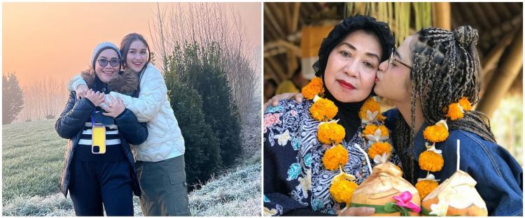 Potret 9 pedangdut liburan bareng ibu, penampilan sederhana ibu Zaskia Gotik jadi sorotan