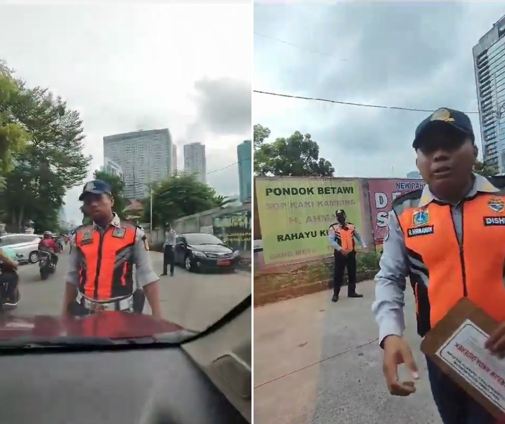 Petugas Dishub ini terbawa di kap mobil hingga Menteng, aksinya bak Tom Cruise di Mission Impossible