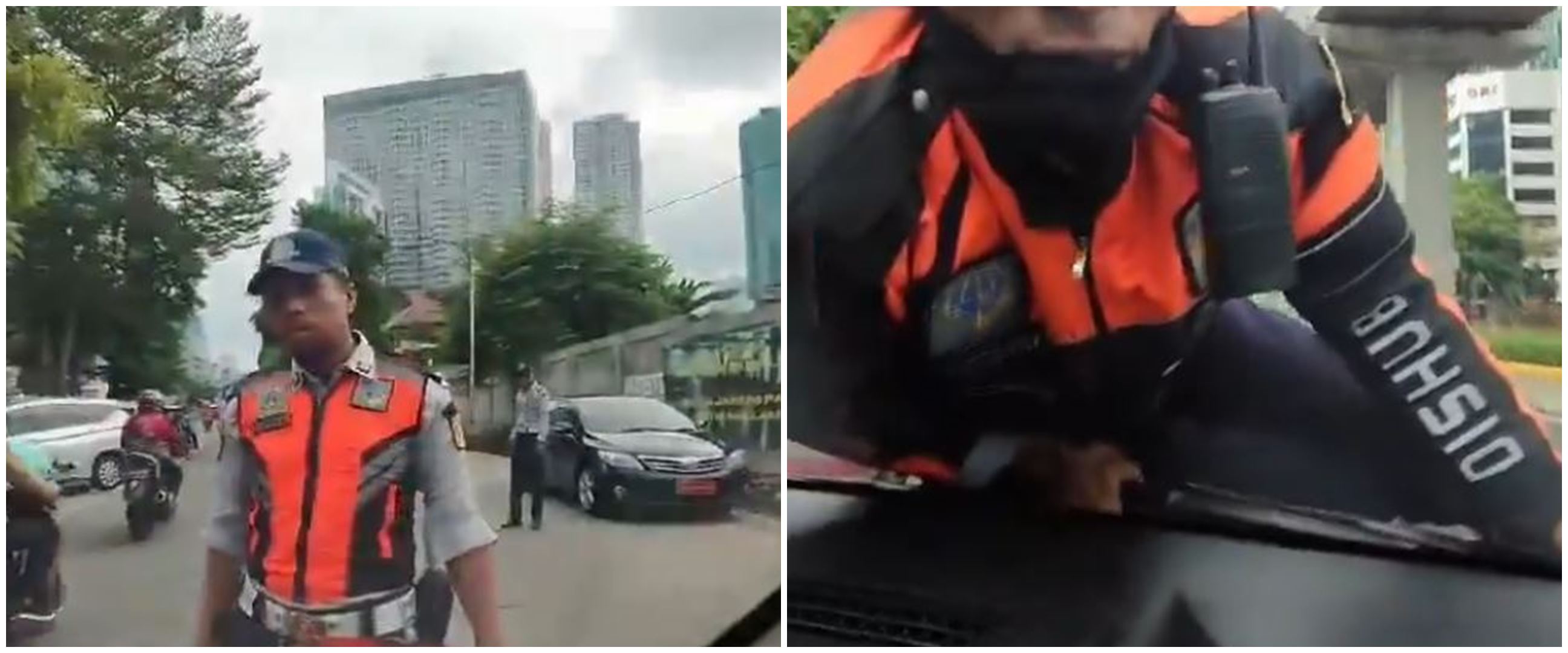 Petugas Dishub ini terbawa di kap mobil hingga Menteng, aksinya bak Tom Cruise di Mission Impossible