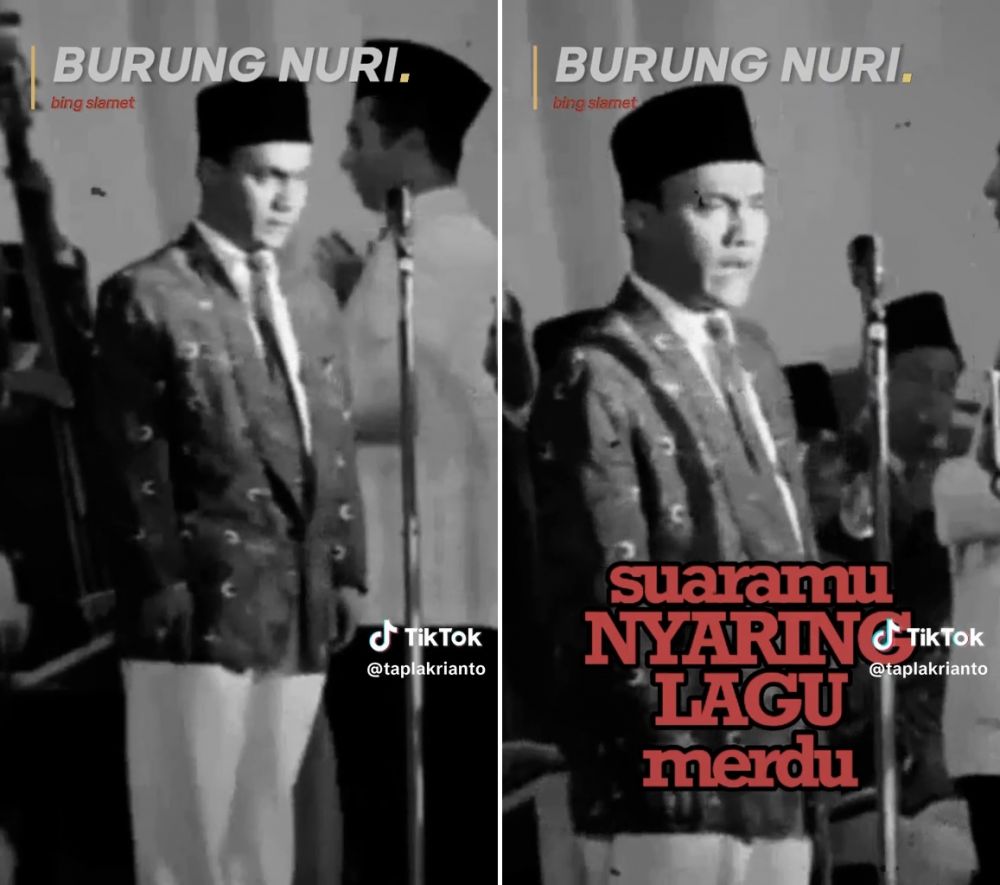 Viral video Bing Slamet nyanyi lagu Burung Nuri, parasnya plek ketiplek Adi Bing Slamet versi muda