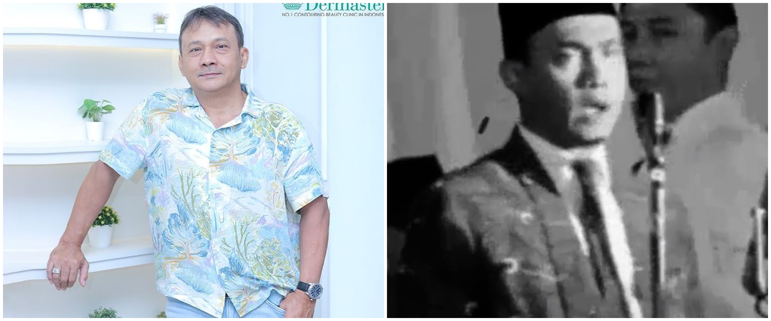 Viral video Bing Slamet nyanyi lagu Burung Nuri, parasnya plek ketiplek Adi Bing Slamet versi muda