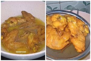 Bukan pakai jahe, ini cara mudah goreng ayam agar minyak tak meletup mengandalkan 1 bahan dapur