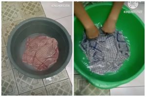 Bersih tanpa dikucek atau disikat, ini cara mencuci serbet dapur kucel cukup tambah 1 bahan sederhana