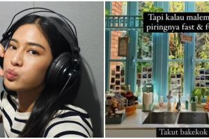 11 Potret dapur Dian Sastro estetik ala Disney, tempat cuciannya penuh pecah belah bikin salah fokus