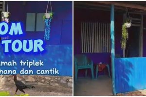 10 Potret rumah triplek serba biru bukti estetik tak harus mewah, dapurnya apik meski berlantai semen