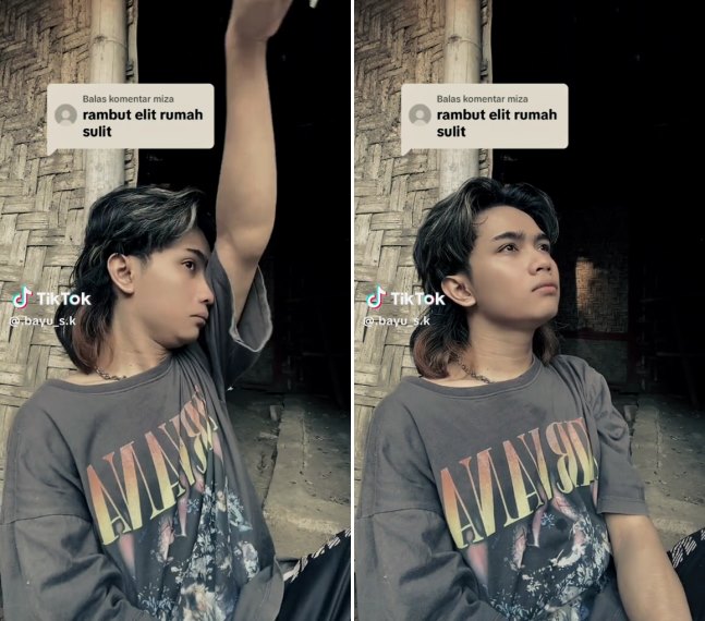 Tinggal bareng nenek di gubuk, pria ini kena hujat warganet gaya rambut elit rumah sulit