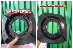 Tak perlu direndam air, ini trik hilangkan kerak dan lemak pada tungku kompor pakai 3 bahan dapur