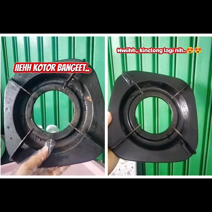 Tak perlu direndam air, ini trik hilangkan kerak dan lemak pada tungku kompor pakai 3 bahan dapur