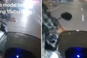 Kisah pria dorong motor karena kehabisan bensin di jalan ini perjuangannya bikin salut