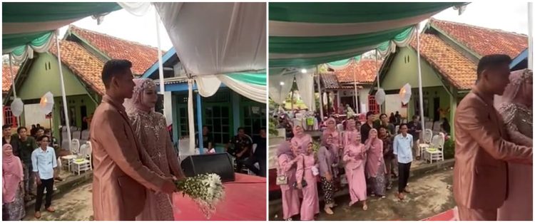 Sebal Pani Udah ditunggu malah zonk, lemparan bunga oleh manten ini endingnya ...