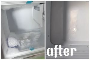 Bukan disiram air garam, ini cara mencairkan bunga es freezer cukup pakai 1 bahan sederhana