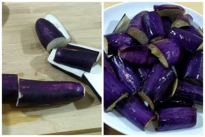 Tanpa bahan tambahan, ini trik menggoreng terong agar warnanya tetap ungu cerah