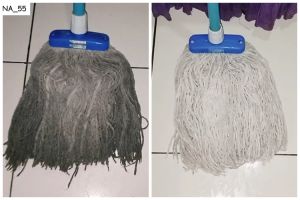 Tanpa direndam semalaman, ini cara cuci kain pel kumal agar kembali putih pakai tambahan 1 bahan dapur