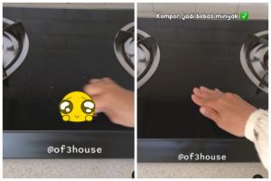 Tanpa sabun cuci piring, ini trik bersihkan noda lemak di kompor cuma pakai 1 ampas dapur