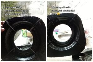 Tanpa direndam air berjam-jam, trik cuci tungku kompor berkerak dan penuh lemak pakai 2 bahan dapur