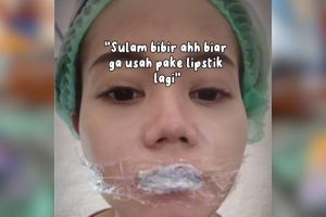 Momen apes wanita sulam bibir biar hemat lipstik ini hasilnya di luar dugaan, auto maskeran terus