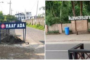 11 Potret kocak pengumuman di jalan ini tulisannya bikin bingung, jadi mikir keras