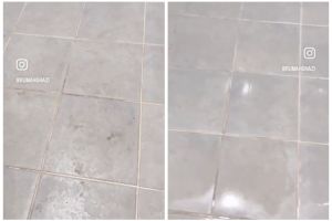 Bukan digosok cairan pemutih, cara hilangkan kerak di keramik kamar mandi pakai tambahan 1 bahan dapur